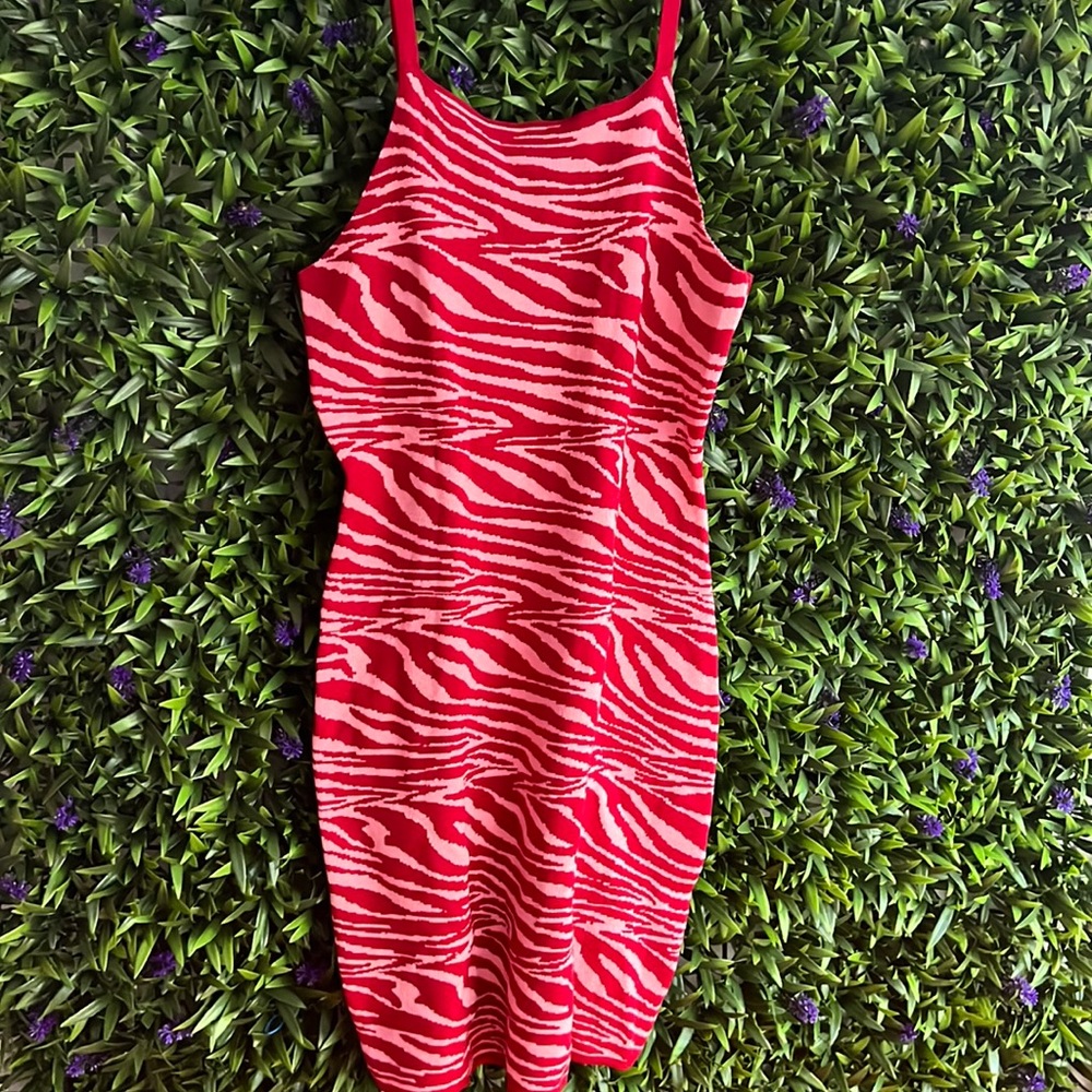 Pink Zebra Print fitted dress ❤️‍🔥